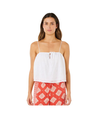RIP CURL RIP CURL WOMENS OASIS BRODERIE TOP WHITE
