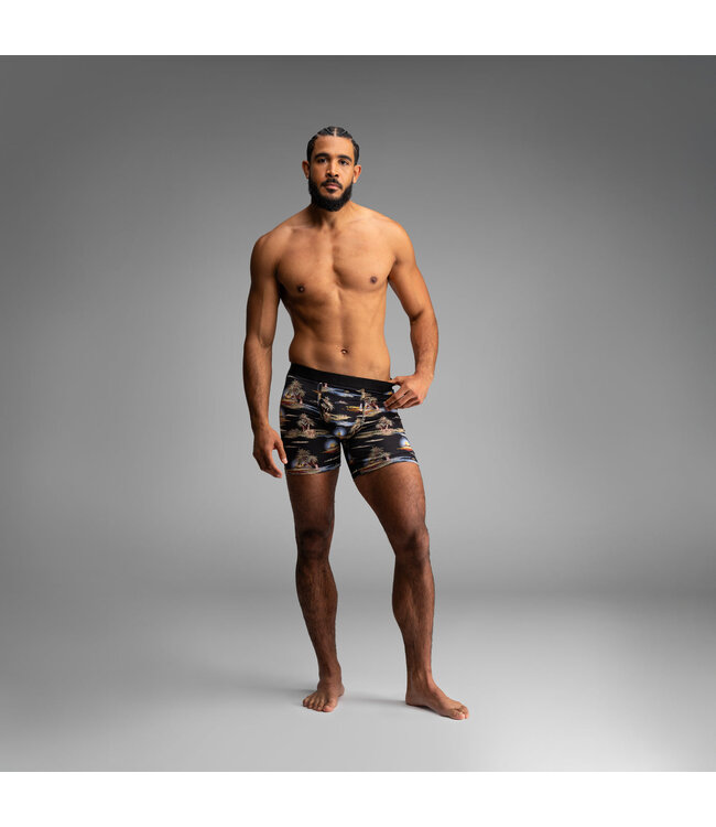 BN3TH MENS CLASSIC ICON PT BOXER TROPICAL LANDSCAPE-BLACK