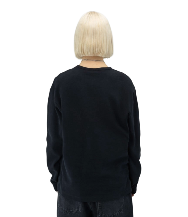 BEYOND MEDALS BAEKKEL WAFFLE LONG SLEEVE TEE BLACK