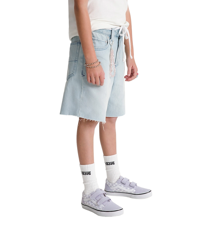 VANS YOUTH GIRLS SIRELLE CUT OFF JORTS SHORT LIGHT STONEWASH