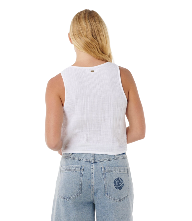 RIP CURL WOMENS PREMIUM SURF TOP WHITE