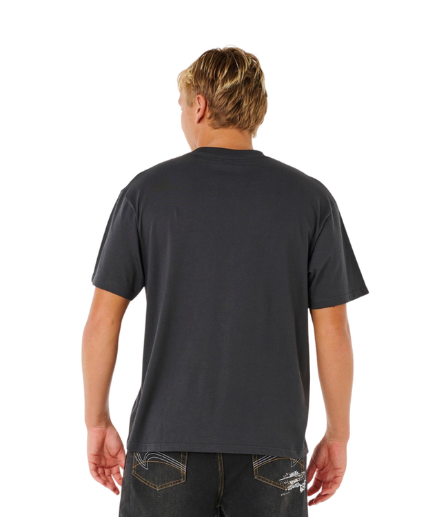 RIP CURL MENS INNER VISIONS ROTTEN SUN SHORT SLEEVE TEE WASHED BLACK