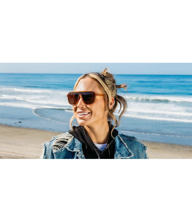 BLENDERS MEISTER X2 SUNGLASSES CRYSTAL BUTTERSCOTH w/  AMBER POLARIZED