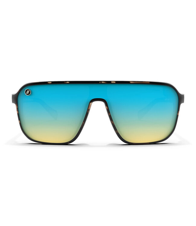 BLENDERS MEISTER X2 SUNGLASSES NIGHT SPOT w/ BLUE YELLOW POLARIZED MIRROR