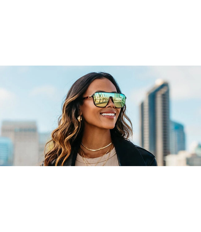 BLENDERS MEISTER X2 SUNGLASSES NIGHT SPOT w/ BLUE YELLOW POLARIZED MIRROR