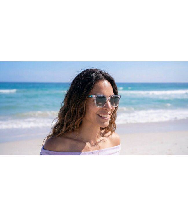BLENDERS GROVE S SUNGLASSES TROPICAL CLEAR w/ TEAL POLARIZED