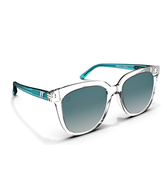 BLENDERS GROVE S SUNGLASSES TROPICAL CLEAR w/ TEAL POLARIZED