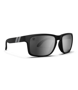 BLENDERS BLENDERS CANYON MYSTIC GREY MATTE BLACK SUNGLASSES w/ SILVER POLARIZED MIRROR