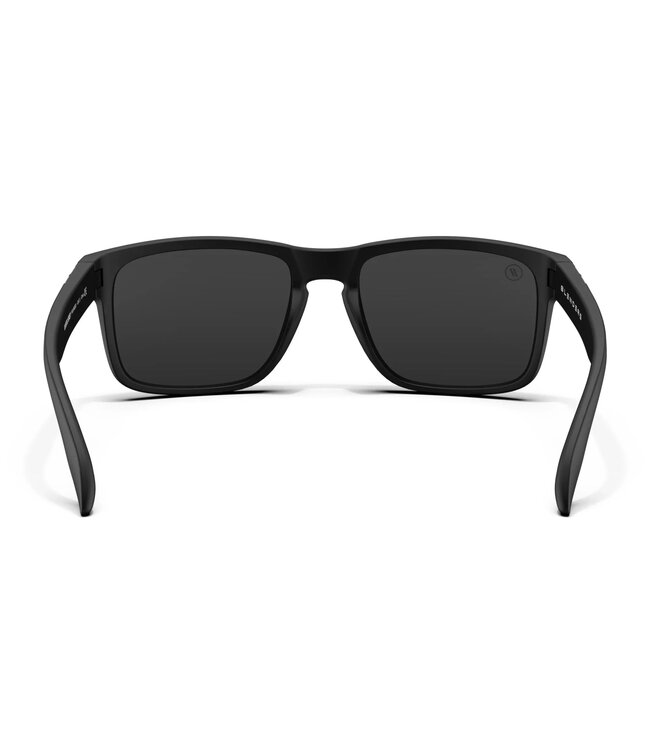 BLENDERS CANYON MYSTIC GREY MATTE BLACK SUNGLASSES w/ SILVER POLARIZED MIRROR