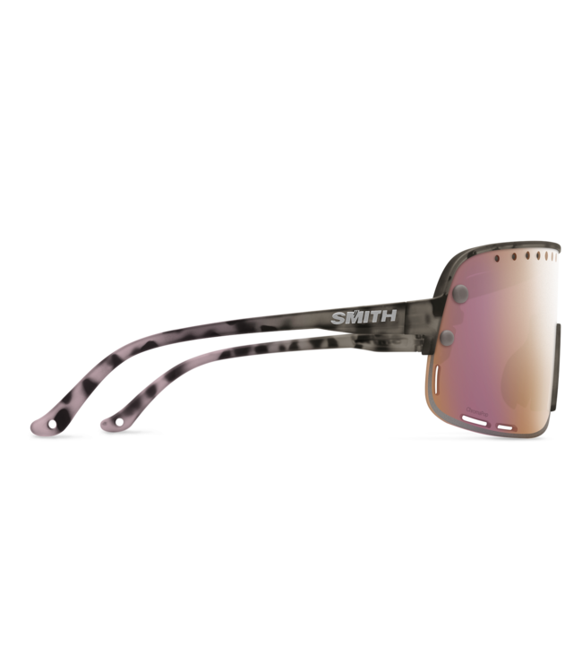 SMITH ULTRALITE MATTE SALT HAZE SUNGLASSES w/CHROMAPOP ROSE GOLD MIRROR