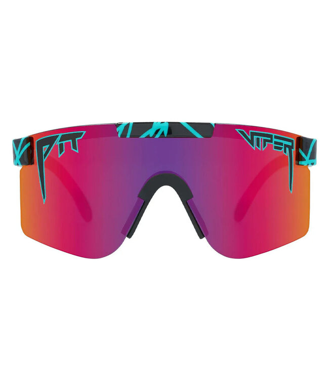 PIT VIPER THE VOLTAGE THE ORIGINAL WIDE SUNGLASSES w/ PINK PURPLE HDPV POLARIZED