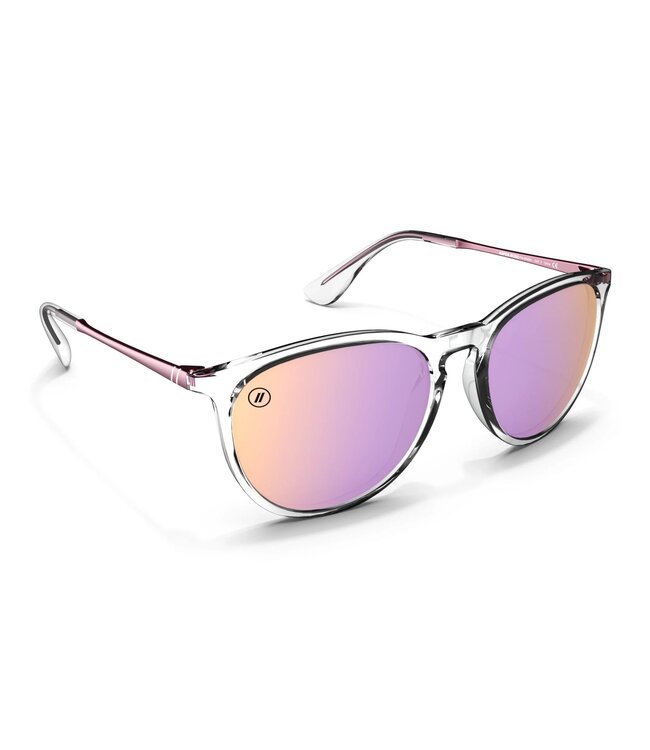 BLENDERS NORTH PARK ASPEN ROSE GLOSSY CRYSTAL CLEAR SUNGLASSES w/POLARIZED ROSE GOLD