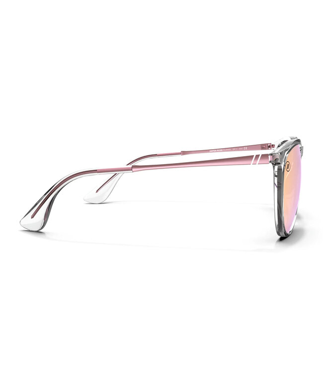 BLENDERS NORTH PARK ASPEN ROSE GLOSSY CRYSTAL CLEAR SUNGLASSES w/POLARIZED ROSE GOLD