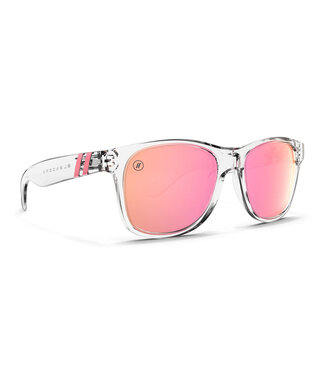 BLENDERS BLENDERS M-CLASS X2 ICE PALACE CRYSTAL CLEAR SUNGLASSES w/ ROSE GOLD POLARIZED MIRROR