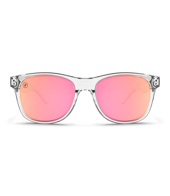 BLENDERS M-CLASS X2 ICE PALACE CRYSTAL CLEAR SUNGLASSES w/ ROSE GOLD POLARIZED MIRROR