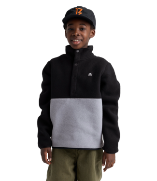 BURTON BURTON KIDS CINDER PULLOVER CREW TRUE BLACK GREY HEATHER 2027