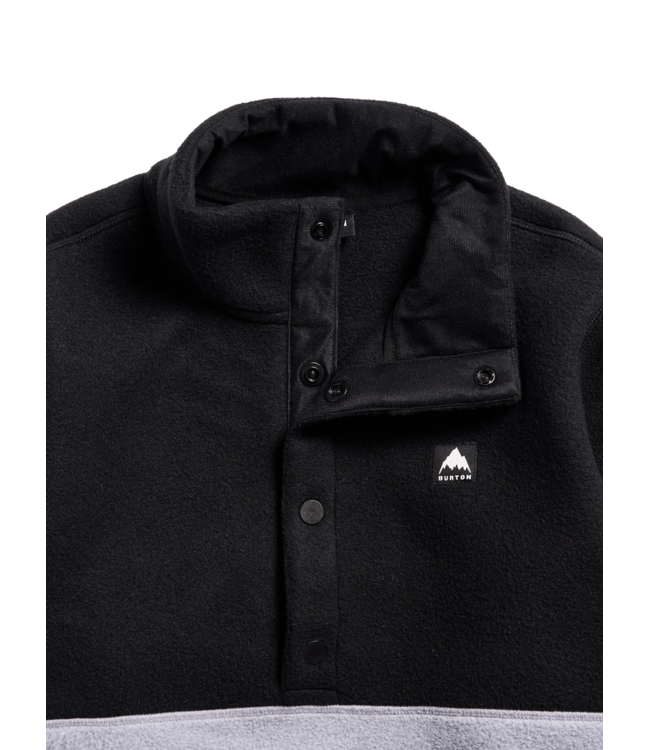 BURTON KIDS CINDER PULLOVER CREW TRUE BLACK GREY HEATHER 2027