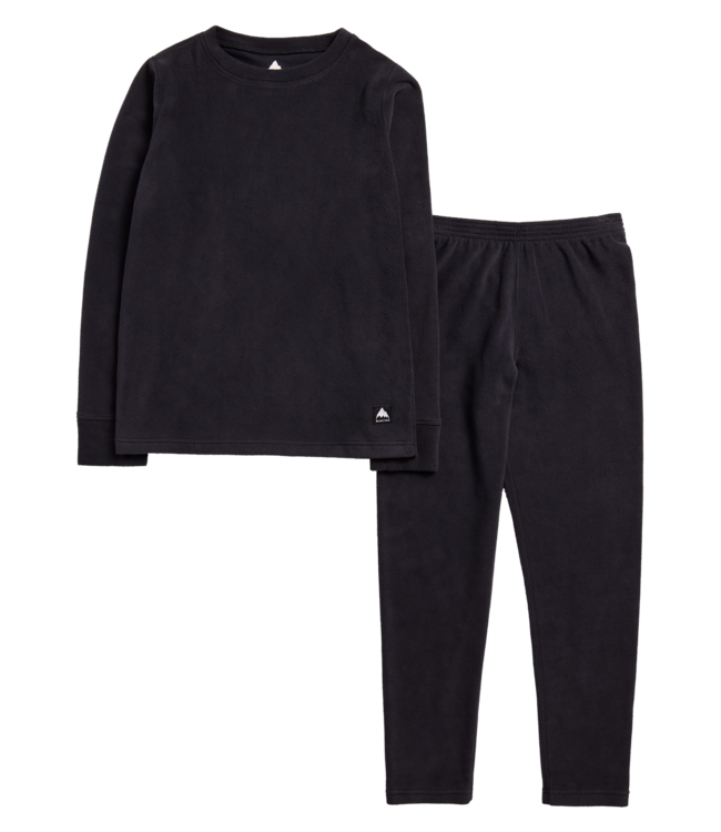 BURTON KIDS HEAVYWEIGHT BASE LAYER FLEECE SET TRUE BLACK 2027