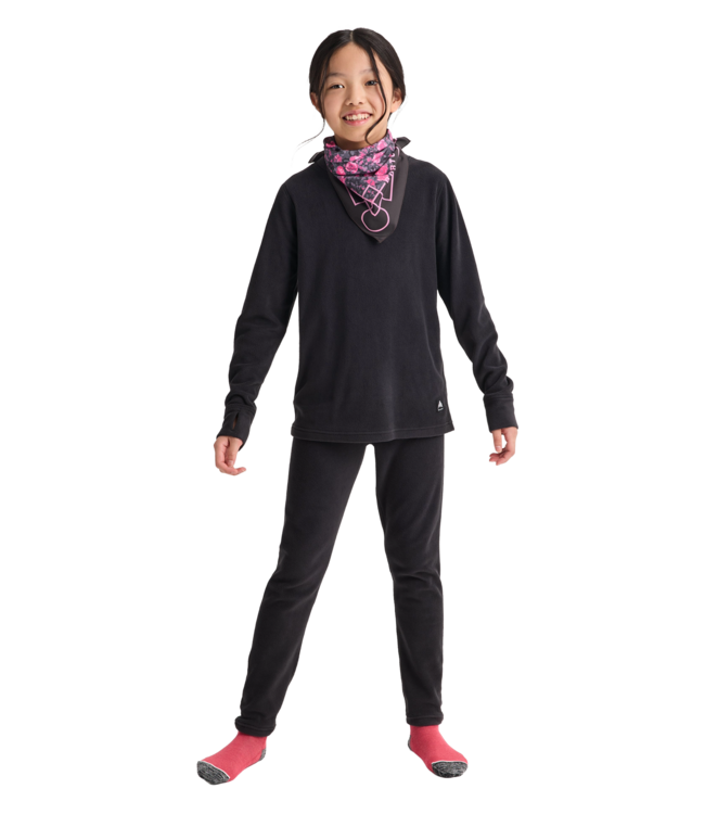 BURTON KIDS HEAVYWEIGHT BASE LAYER FLEECE SET TRUE BLACK 2027