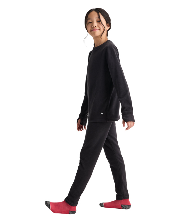 BURTON KIDS HEAVYWEIGHT BASE LAYER FLEECE SET TRUE BLACK 2027