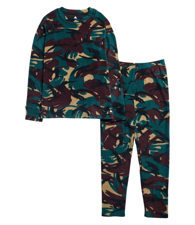 BURTON KIDS HEAVYWEIGHT BASE LAYER FLEECE SET SEERSUCKER CAMO 2027