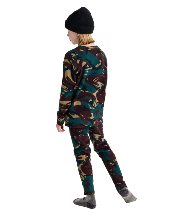 BURTON KIDS HEAVYWEIGHT BASE LAYER FLEECE SET SEERSUCKER CAMO 2027