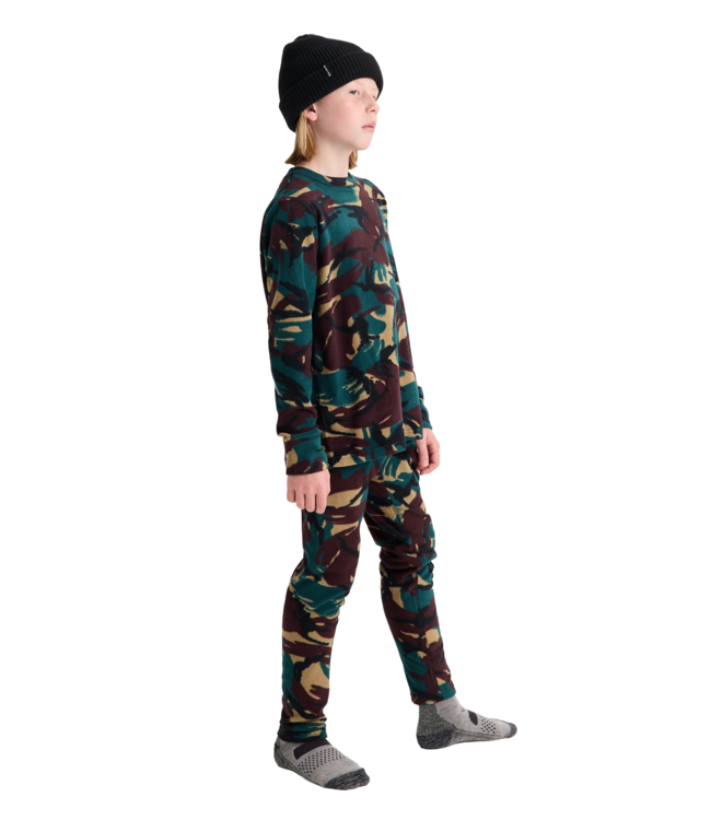 BURTON KIDS HEAVYWEIGHT BASE LAYER FLEECE SET SEERSUCKER CAMO 2027