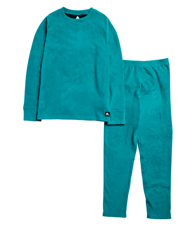 BURTON KIDS HEAVYWEIGHT BASE LAYER FLEECE SET PACIFIC TEAL 2027
