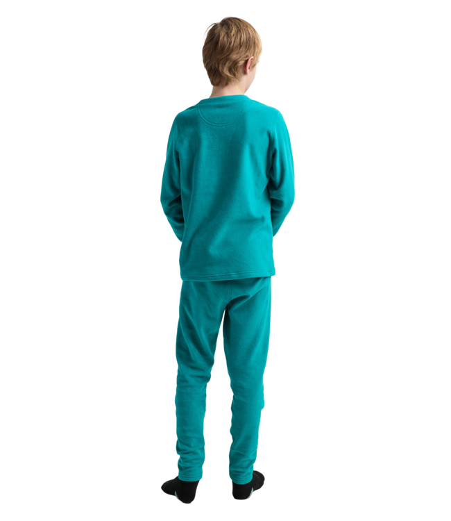 BURTON KIDS HEAVYWEIGHT BASE LAYER FLEECE SET PACIFIC TEAL 2027
