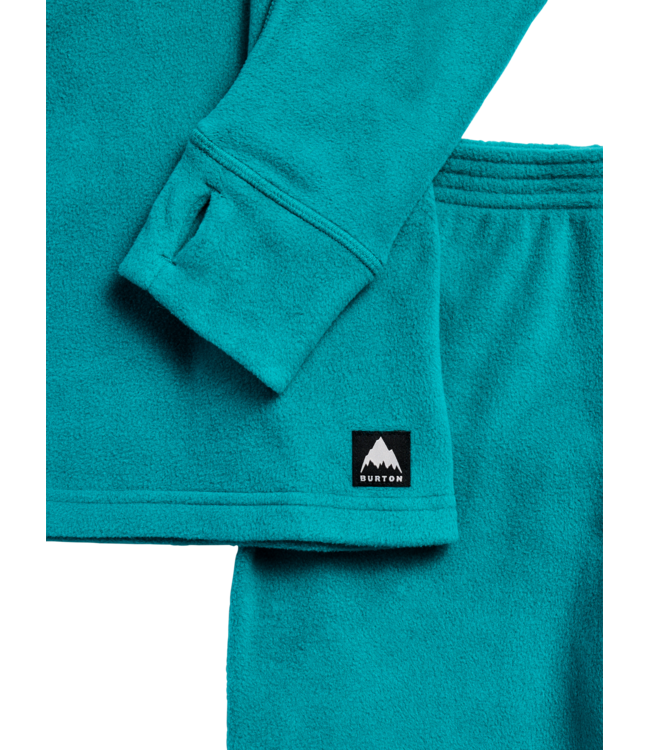 BURTON KIDS HEAVYWEIGHT BASE LAYER FLEECE SET PACIFIC TEAL 2027