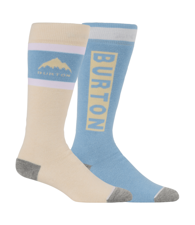 BURTON WOMENS WEEKEND MIDWEIGHT 2 PACK SNOW SOCKS AIRSTREAM BLUE 2027