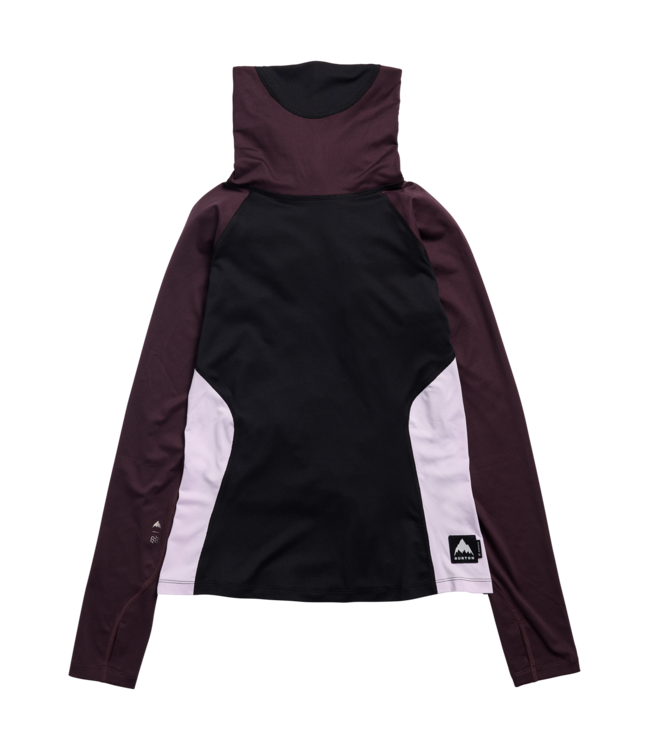 BURTON WOMENS SYNTHETIC MIDWEIGHT BASE LAYER LONG NECK TRUE BLACK BEAR HUG BROWN 2027