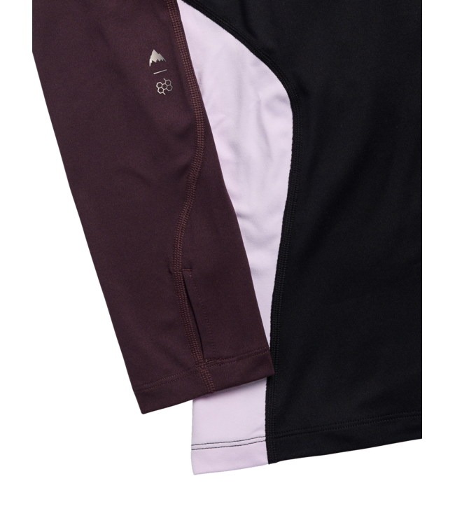 BURTON WOMENS SYNTHETIC MIDWEIGHT BASE LAYER LONG NECK TRUE BLACK BEAR HUG BROWN 2027