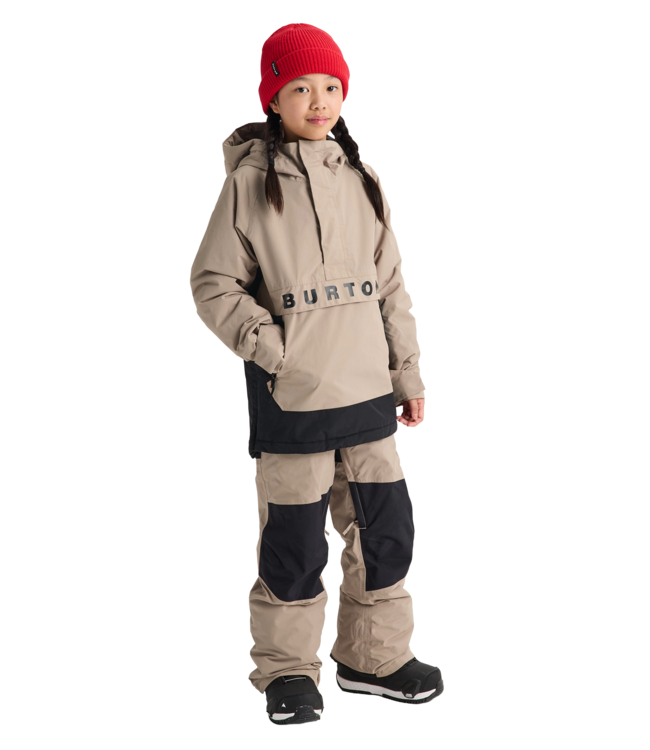 BURTON KIDS FROSTNER ANORAK JACKET SUMMIT TAUPE TRUE BLACK 2027