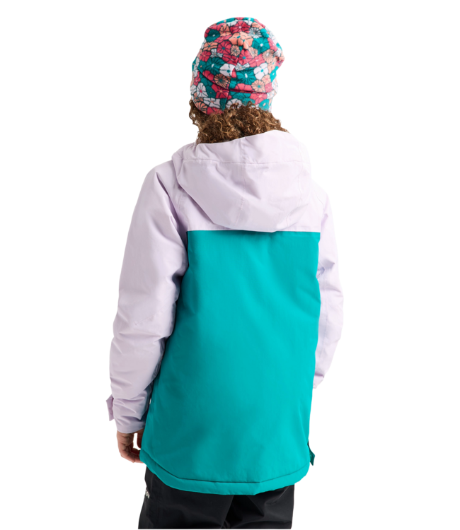 BURTON KIDS FROSTNER ANORAK JACKET MOONDUST PURPLE PACIFIC TEAL 2027