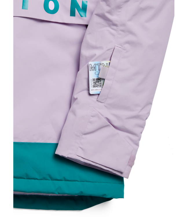 BURTON KIDS FROSTNER ANORAK JACKET MOONDUST PURPLE PACIFIC TEAL 2027