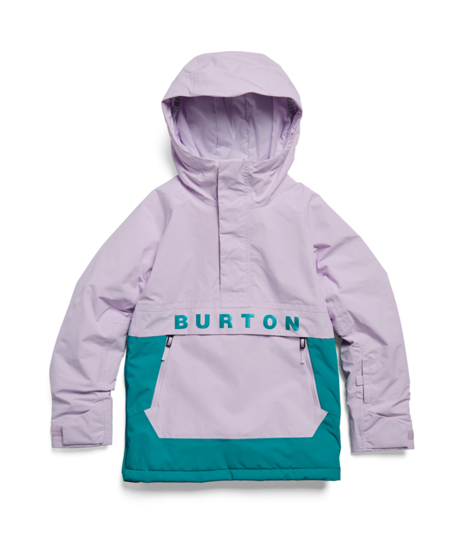BURTON KIDS FROSTNER ANORAK JACKET MOONDUST PURPLE PACIFIC TEAL 2027