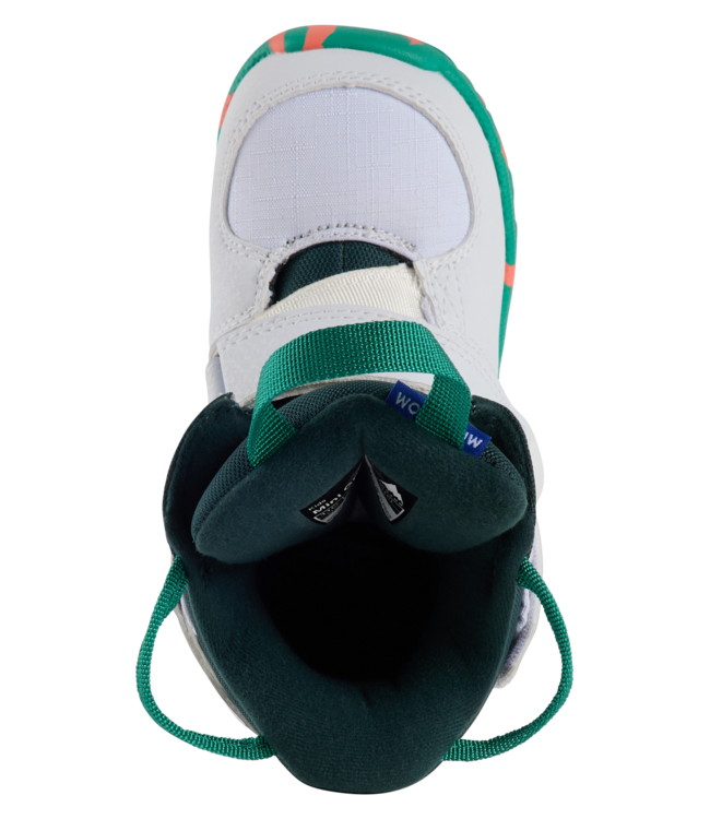 BURTON KIDS MINI GROM SNOWBOARD BOOTS WHITE 2027