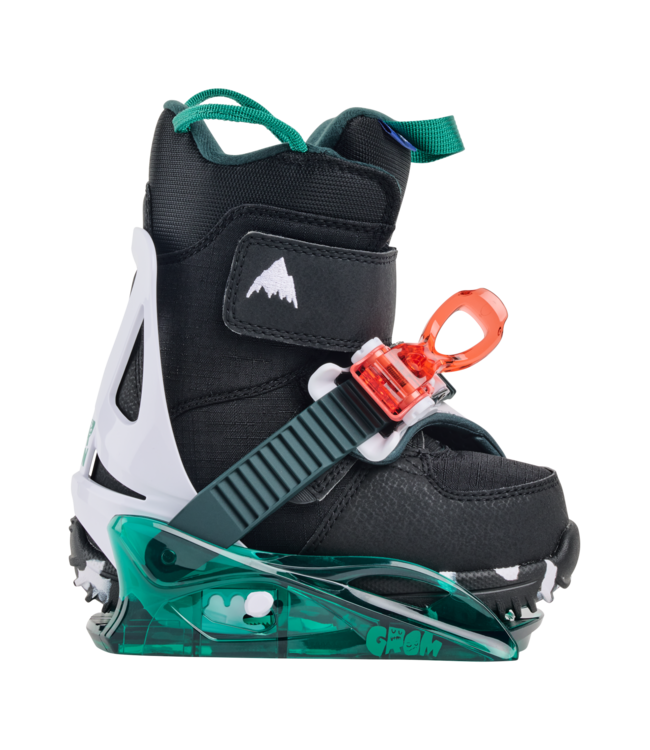 BURTON KIDS MINI GROM SNOWBOARD BINDINGS GREEN MULTI 2027