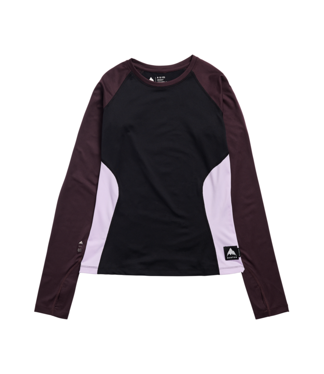BURTON WOMENS SYNTHETIC MIDWEIGHT BASE LAYER CREW TRUE BLACK BEAR HUG BROWN 2027