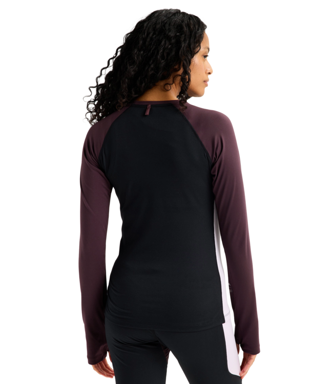 BURTON WOMENS SYNTHETIC MIDWEIGHT BASE LAYER CREW TRUE BLACK BEAR HUG BROWN 2027