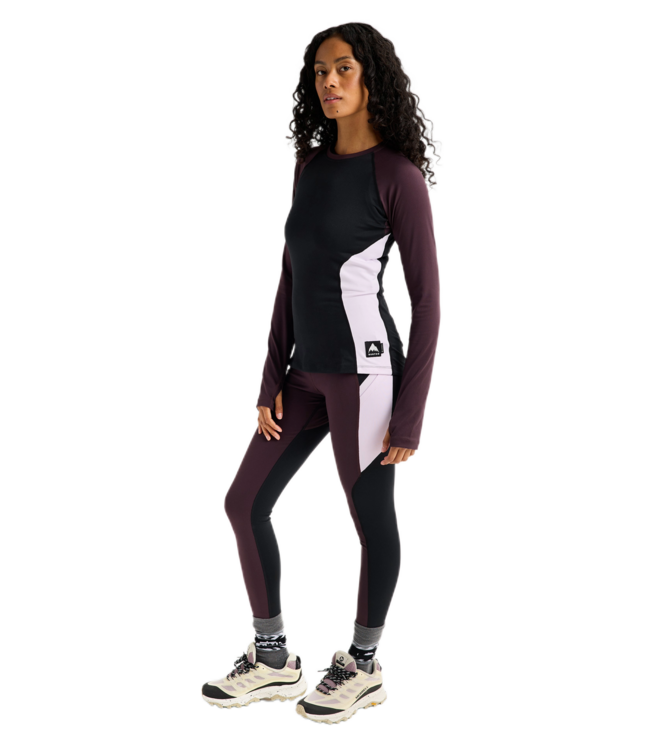 BURTON WOMENS SYNTHETIC MIDWEIGHT BASE LAYER CREW TRUE BLACK BEAR HUG BROWN 2027