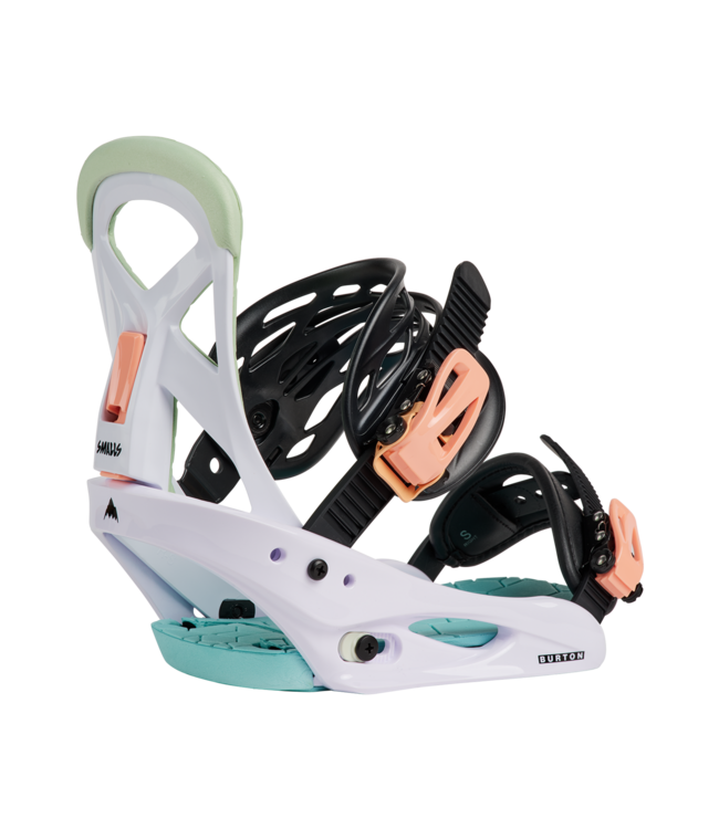 BURTON KIDS SMALLS SNOWBOARD BINDINGS WHITE MULTI 2027