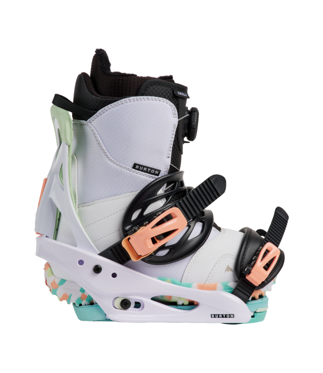 BURTON KIDS SMALLS SNOWBOARD BINDINGS WHITE MULTI 2027