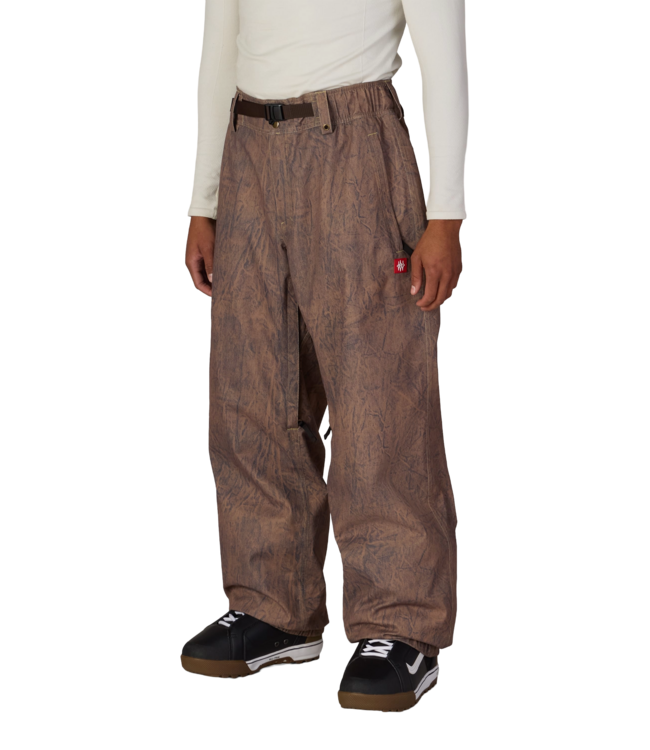 686 MENS DOJO SHELL PANTS BROWN CRINKLE WASH 2027