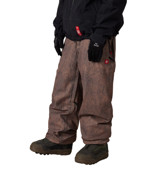 686 MENS DOJO SHELL PANTS BROWN CRINKLE WASH 2027