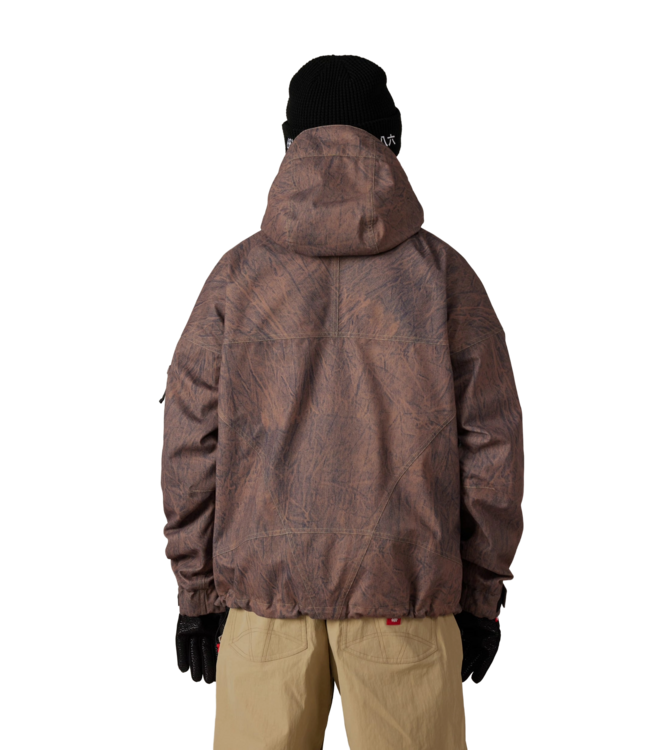 686 MENS DOJO SHELL JACKET BROWN CRINKLE WASH 2027