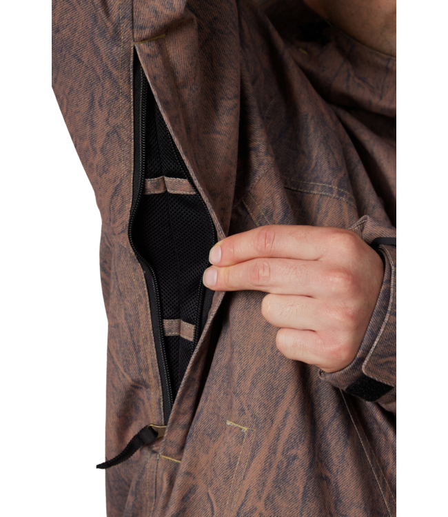 686 MENS DOJO SHELL JACKET BROWN CRINKLE WASH 2027