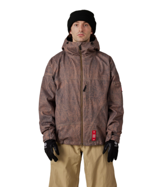 686 686 MENS DOJO SHELL JACKET BROWN CRINKLE WASH 2027