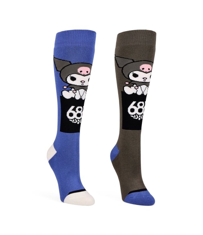 686 WOMENS KUROMI SNOW SOCKS - 2 PACK SNOW SOCKS ASSORTED 2027